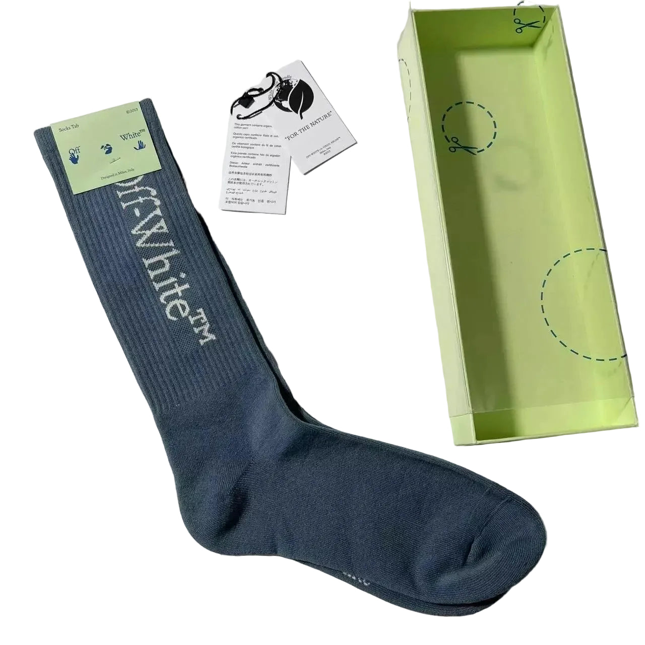 OFF-WHITE Logo Print Crew Socks