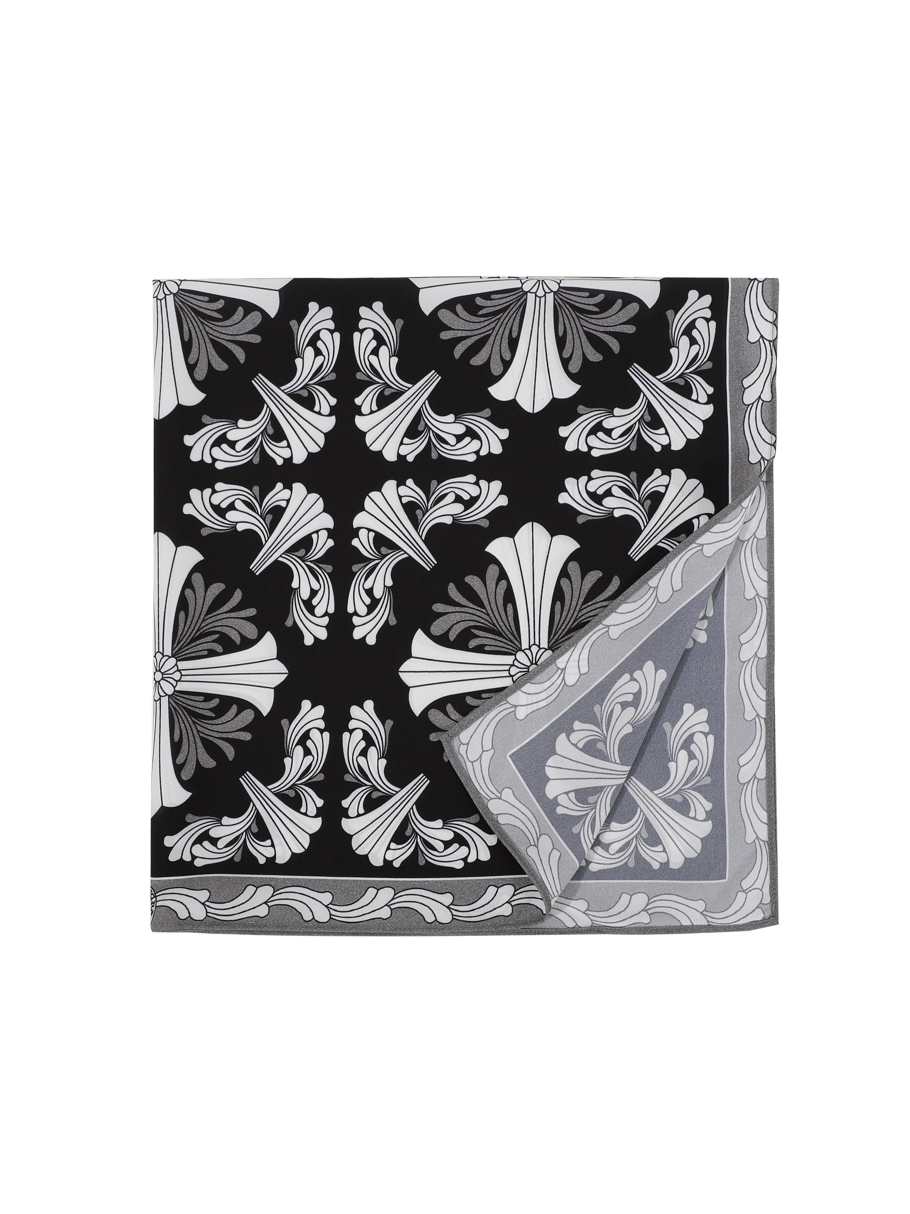 Chrome Hearts Black & White Scarf