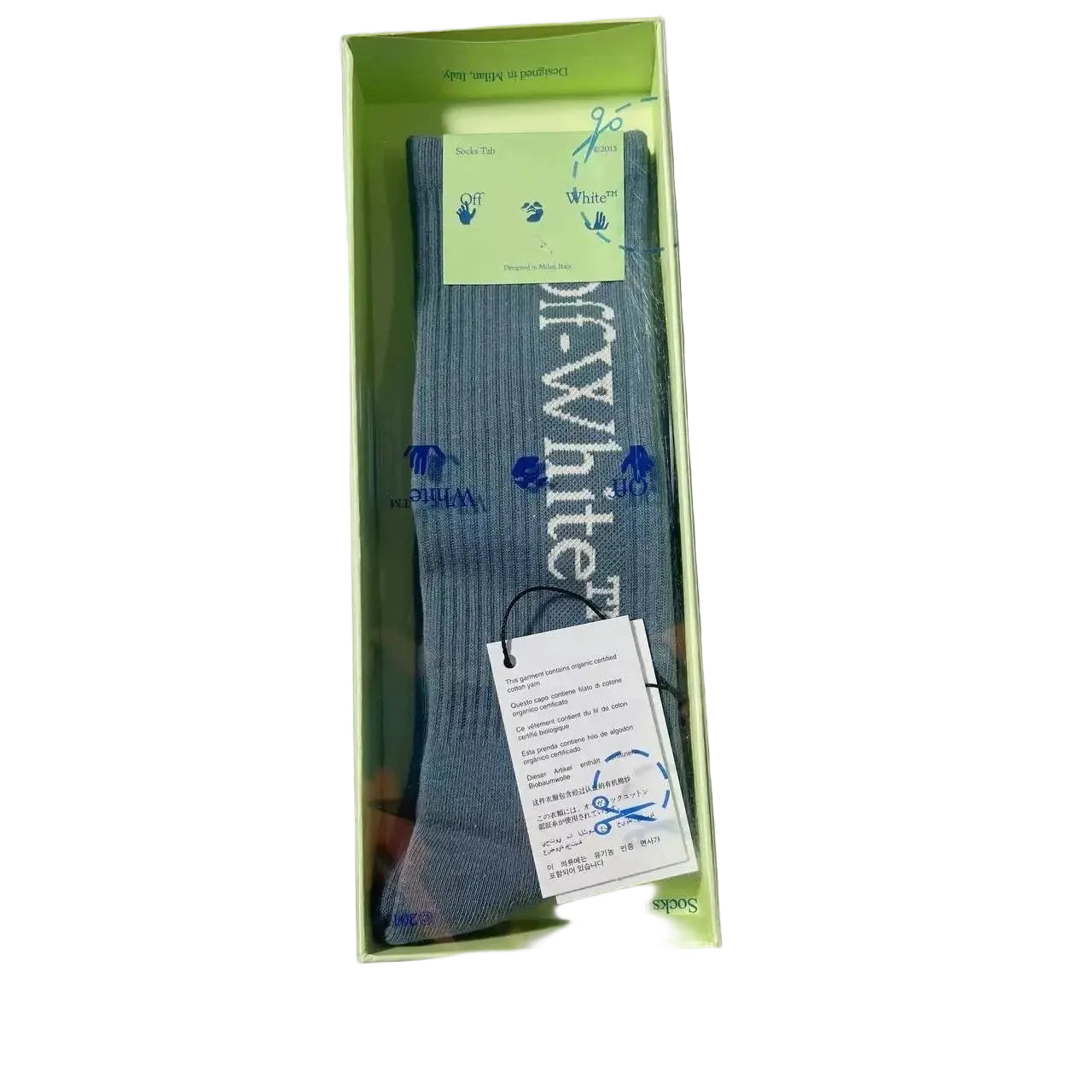 OFF-WHITE Logo Print Crew Socks