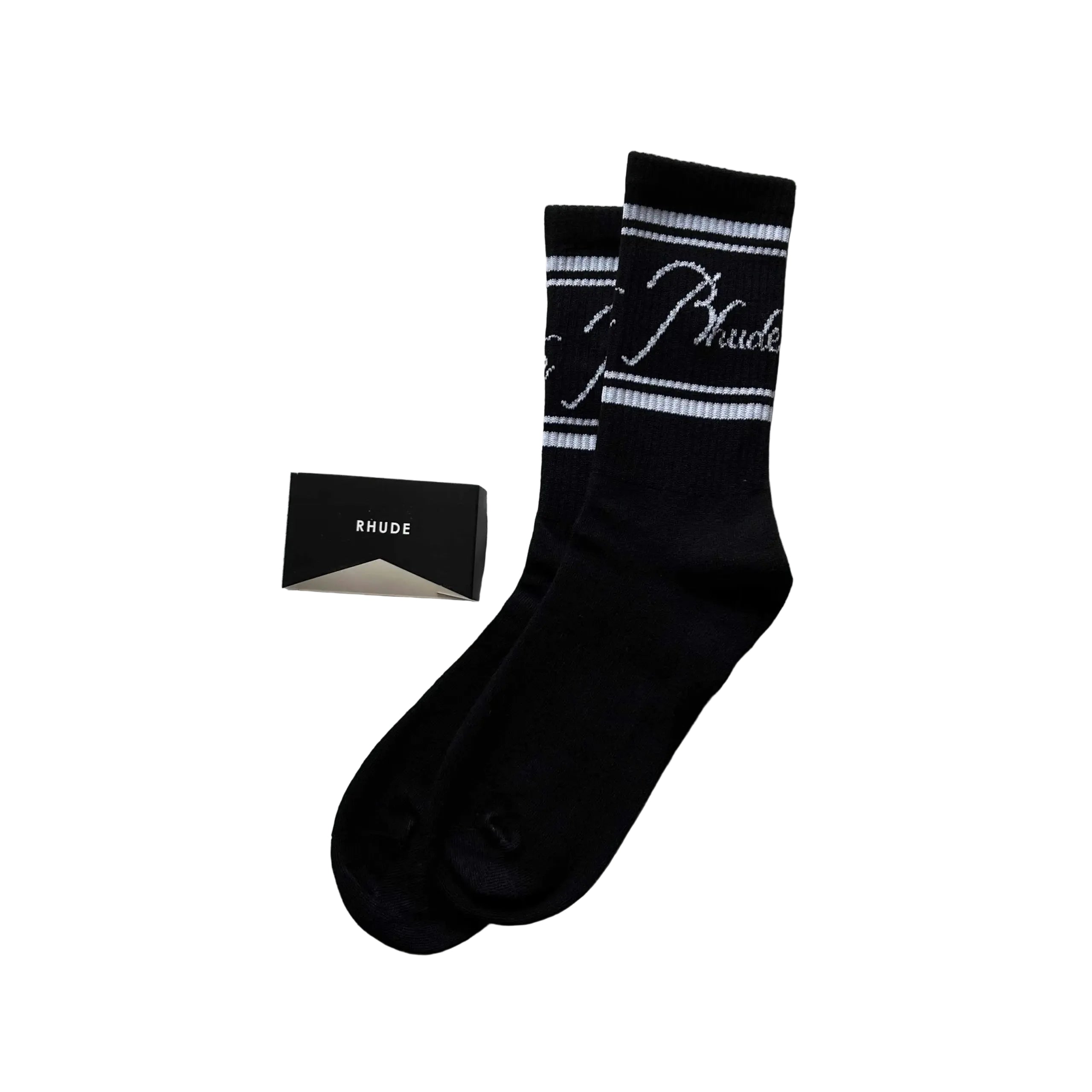 Rhude Script Logo Socks