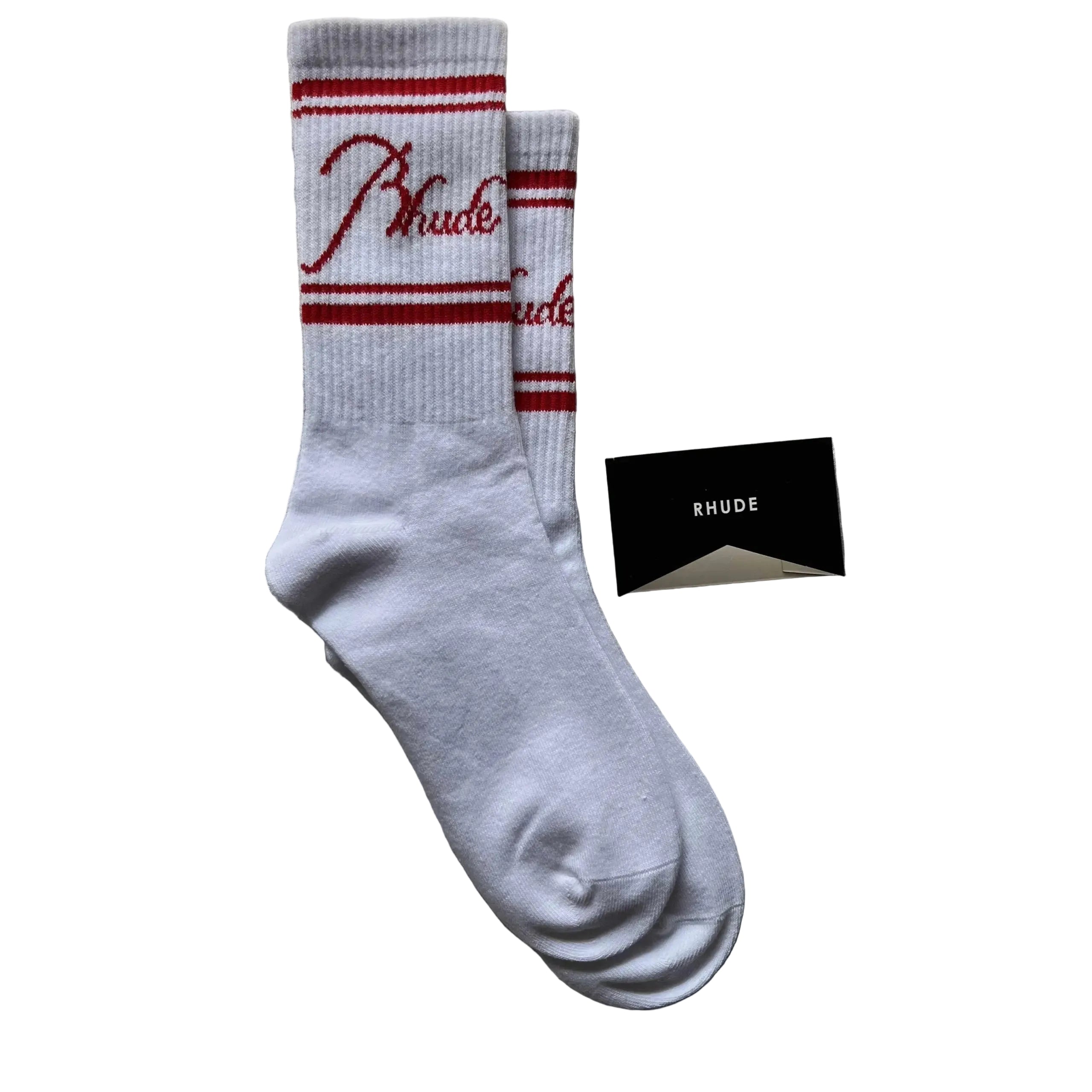 Rhude Script Logo Socks