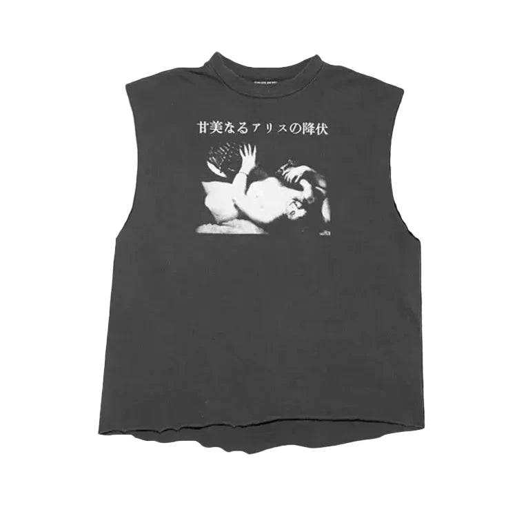 Enfants Riches Déprimés Sweet Surrender Of Alice Cut-Off T-Shirt 'Faded Black'